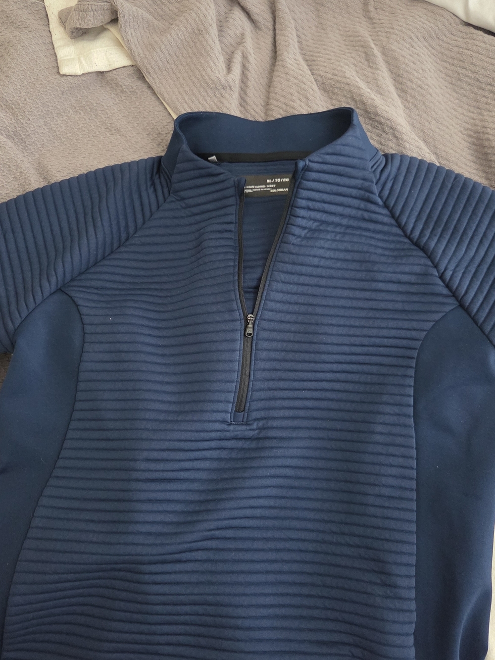 Under Armour Navy Ribbed Half-Zip Coldgear